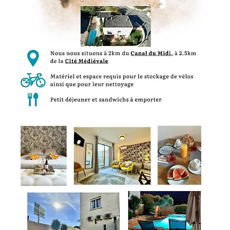 Riba D'aude Privatif Proximite Aeroport Et De La Cite Medievale 3* قرقشونه