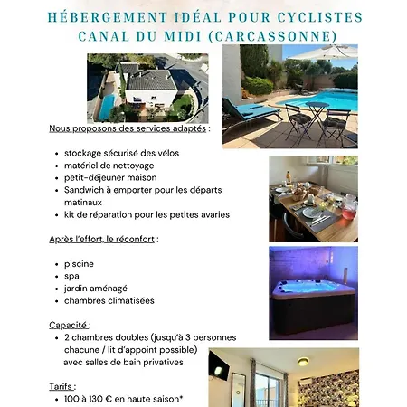 Riba D'aude Privatif Proximite Aeroport Et De La Cite Medievale 3*